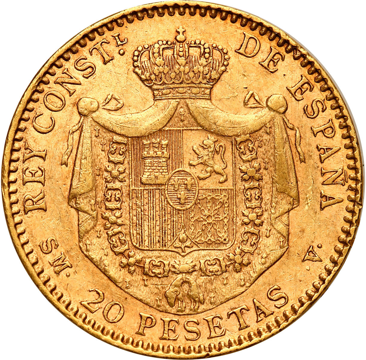 Hiszpania Alfonso XIII 20 Pesetas 1899